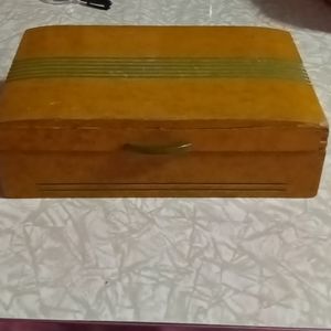 VINTAGE ART DECO WOODEN JEWELRY/TRINKET BOX